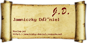 Jamniczky Dániel névjegykártya